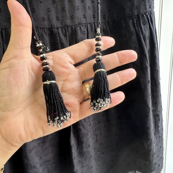 Flannel Australia Black Embroidered Ruffle Top Size Samll - Picture 4 of 9